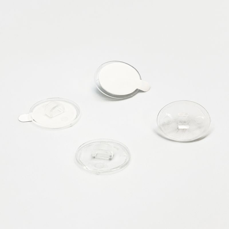 Button - einfach in Kunststoff transparent
